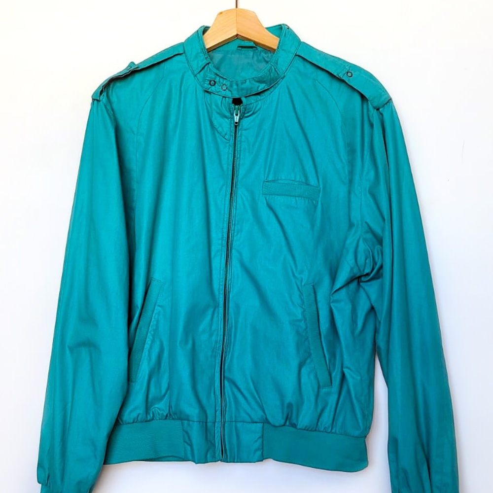 Vntg Peter England Teal track jacket size L
